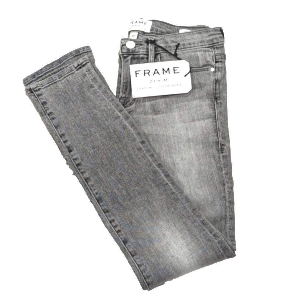 Frame Le skinny de Jeanne gray wash jeans, size 27